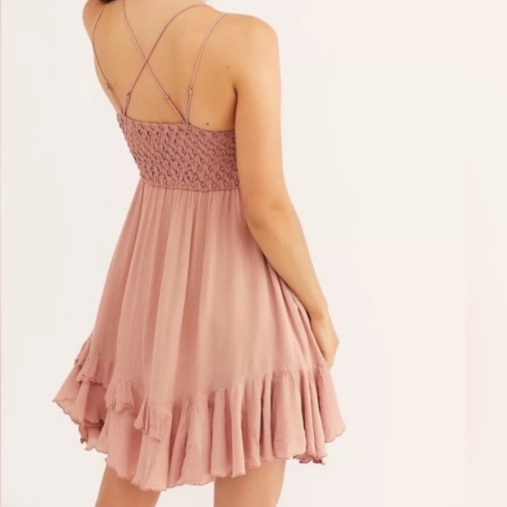 ❣️HOST PICK❣️ Free People Adella Slip Dress in Dusty Rose NWT - Picture 5 of 12